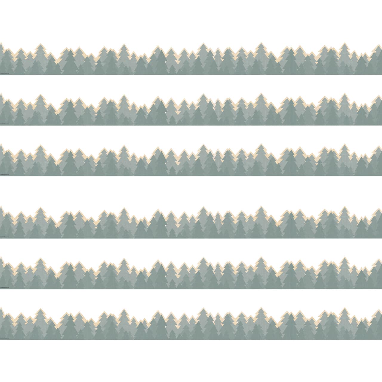 Teacher Created Resources® 2.75" x 35ft. Moving Mountains Road Trip Trees Border Trim, 6 Packs of 12